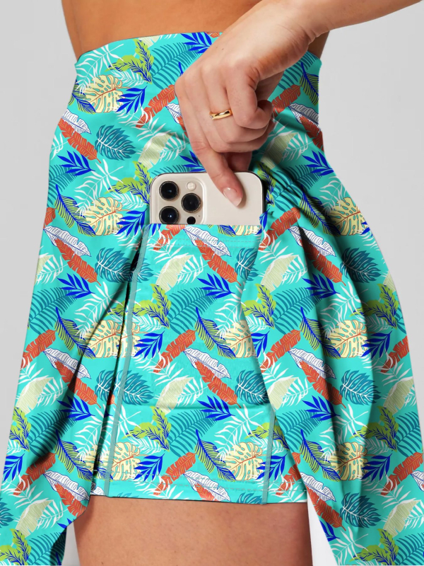 Nová viacfarebná európska a americká cezhraničná golfová športová sukňa s vysokým pásom, proti chôdzi, do polovice, pre ženy, bedmintonová