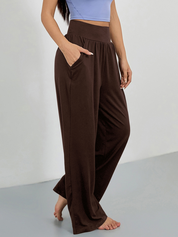 4031# Väliskaubanduse piiriülesed spordipüksid Lahtised sirged mitmevärvilised jooga mitmevärvilised jooksupükste vabaaja õhukesed sportlikud laia säärega püksid