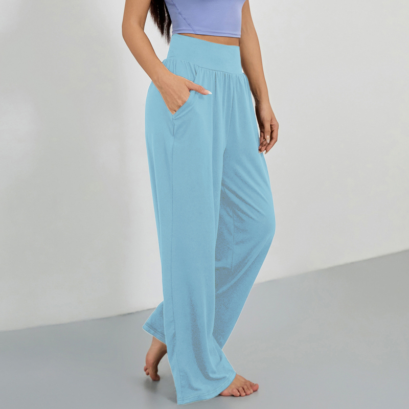 4031# Väliskaubanduse piiriülesed spordipüksid Lahtised sirged mitmevärvilised jooga mitmevärvilised jooksupükste vabaaja õhukesed sportlikud laia säärega püksid