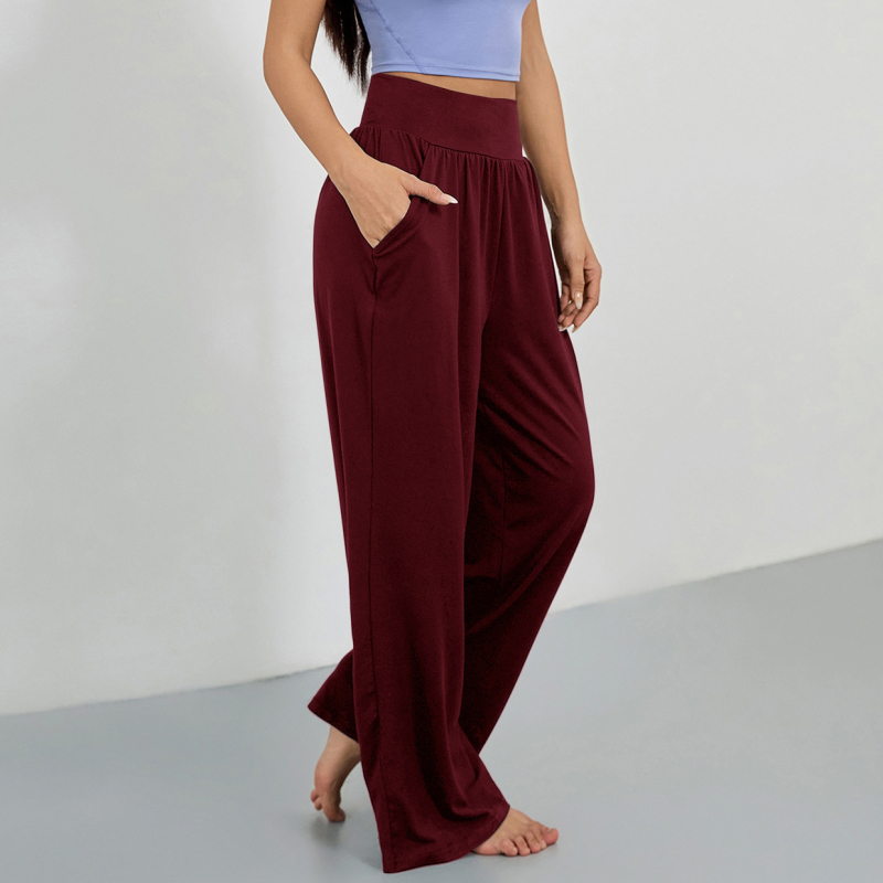 4031# Väliskaubanduse piiriülesed spordipüksid Lahtised sirged mitmevärvilised jooga mitmevärvilised jooksupükste vabaaja õhukesed sportlikud laia säärega püksid