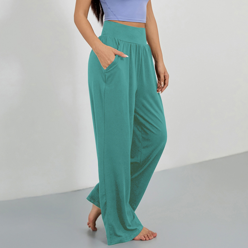 4031# Väliskaubanduse piiriülesed spordipüksid Lahtised sirged mitmevärvilised jooga mitmevärvilised jooksupükste vabaaja õhukesed sportlikud laia säärega püksid