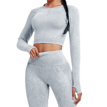 Sandėlyje! Naujas, greitai džiūstantis, besiūlis, skalbiamas, jogos sportinis, bėgimo ilgomis rankovėmis kelnių kostiumas, fitneso kostiumas moterims.