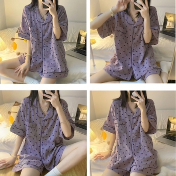 Väliskaubanduse suvine Jaapani mullpuuvillane armas oranž pidžaama naiste kardigan armas armas koduriided põlvkonna juuksed