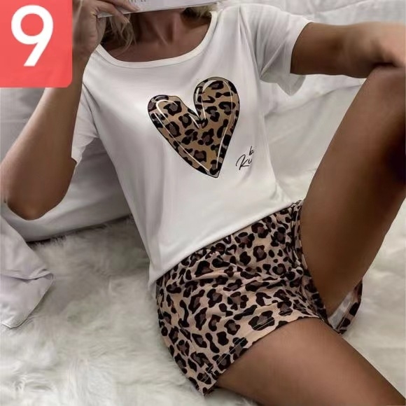 Euroopa ja Ameerika stiilis uued pidžaamad naistele suvised piimasiidist lühikeste varrukatega lühikesed püksid, ümara kaelusega, kõrge värviväärtusega, mida saab kanda ka väljaspool koduriideid