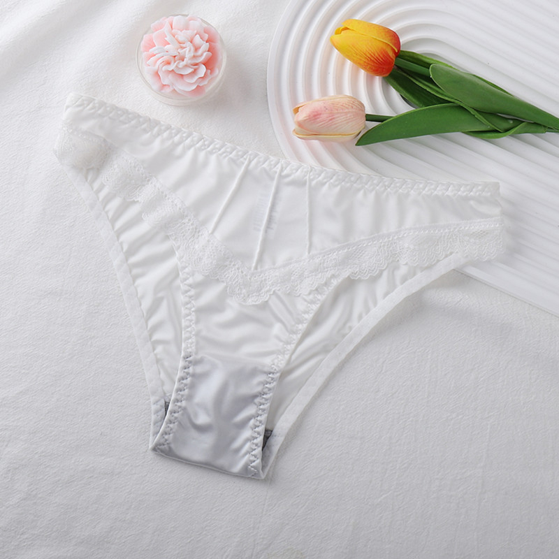 Vienas daļas, slidena materiāla, bezšuvju, zemas jostasvietas kokvilnas biksītes sievietēm, seksīga mežģīņu apakšveļa, vairumtirdzniecības ārējās tirdzniecības piegāde