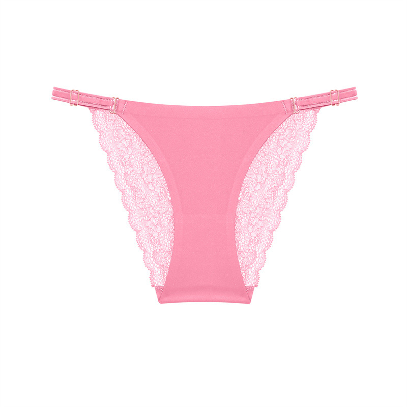 FINETOO Amazon pārrobežu karsta sieviešu apakšveļa ar ledus zīda mežģīņu šuvi, plāna josta. Sieviešu bezšuvju biksītes.