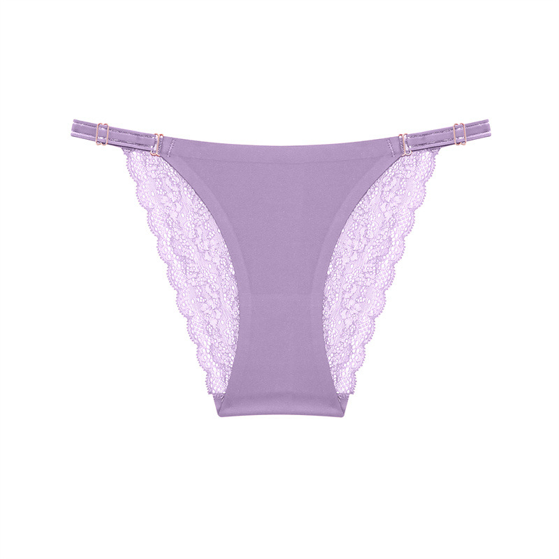 FINETOO Amazon pārrobežu karsta sieviešu apakšveļa ar ledus zīda mežģīņu šuvi, plāna josta. Sieviešu bezšuvju biksītes.