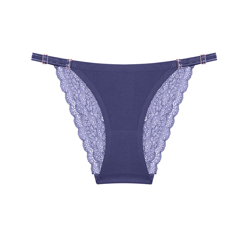 FINETOO Amazon pārrobežu karsta sieviešu apakšveļa ar ledus zīda mežģīņu šuvi, plāna josta. Sieviešu bezšuvju biksītes.