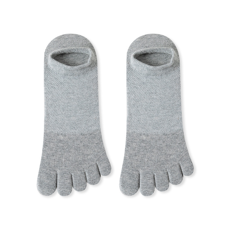 Penkių pirštų kojinės vyriškos vasarinės kojinės dezodorantas prakaitą sugeriančios antibakterinės vasarinės tinklelio kojinės kvėpuojančios penkių pirštų padalintos nosies vyriškos valties formos kojinės