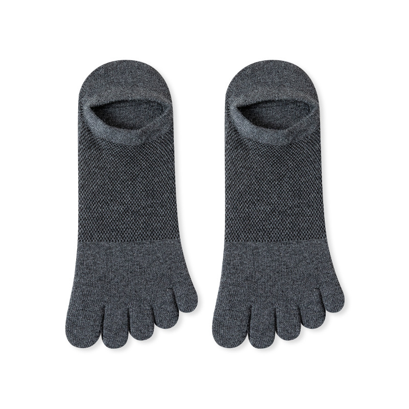 Penkių pirštų kojinės vyriškos vasarinės kojinės dezodorantas prakaitą sugeriančios antibakterinės vasarinės tinklelio kojinės kvėpuojančios penkių pirštų padalintos nosies vyriškos valties formos kojinės