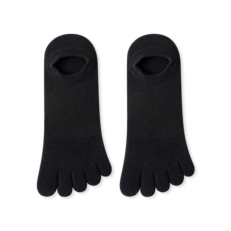 Penkių pirštų kojinės vyriškos vasarinės kojinės dezodorantas prakaitą sugeriančios antibakterinės vasarinės tinklelio kojinės kvėpuojančios penkių pirštų padalintos nosies vyriškos valties formos kojinės