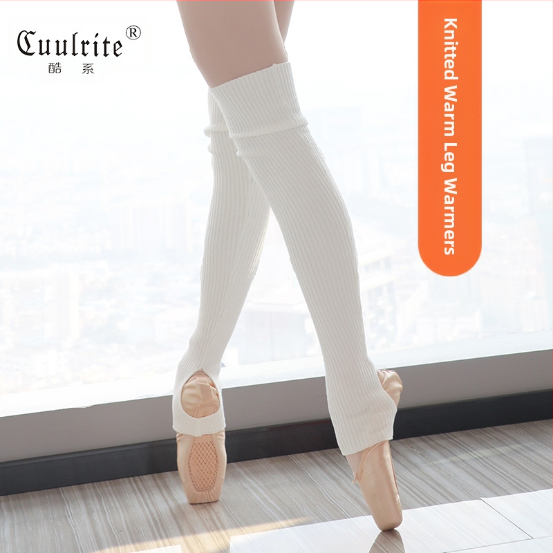 Чорапи за балетни танци за възрастни, топли чорапи за танци, комплект за есен и зима, удебелени плетени, дълги, студоустойчиви, протектори за балет