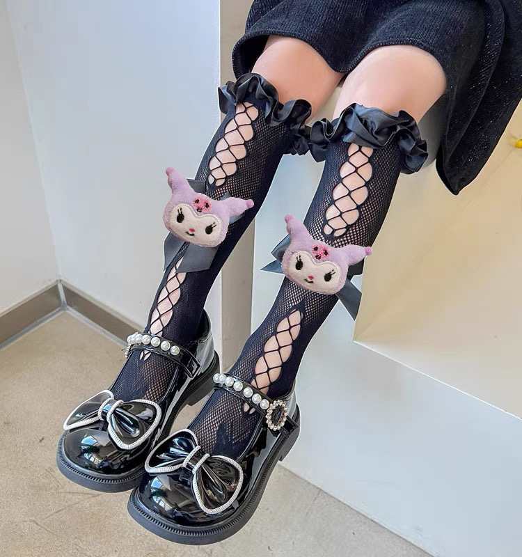 Djevojačke Lolita čarape Ljetne tanke dječje čipkaste čarape Crtane Kulomi čarape srednje duljine Japanske čarape JK Cub