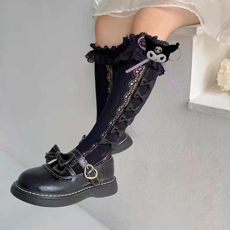 Djevojačke Lolita čarape Ljetne tanke dječje čipkaste čarape Crtane Kulomi čarape srednje duljine Japanske čarape JK Cub