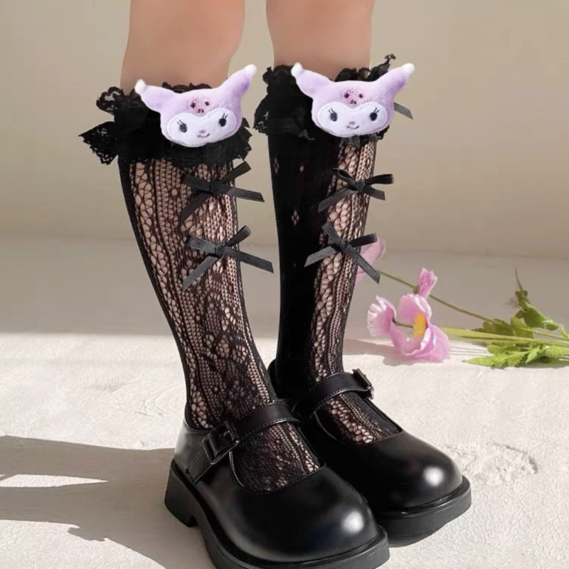 Djevojačke Lolita čarape Ljetne tanke dječje čipkaste čarape Crtane Kulomi čarape srednje duljine Japanske čarape JK Cub