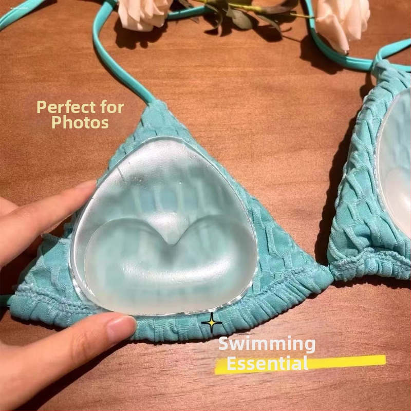 Silikoonist rinnapadi, läbipaistev, paksendatud, nähtamatu, kolmnurkse kujuga rinnapadi, silikoonist võltsrinnapadi, rinnahoidja aluspesupadi