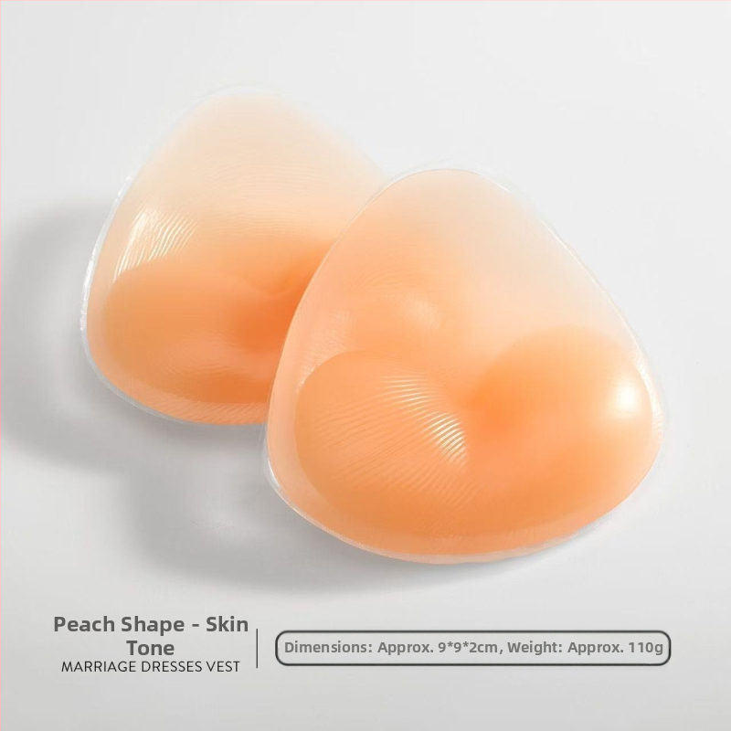 Silikoninis krūtinės įdėklas, permatomas, sustorintas, nematomas, trikampio formos krūtinės įdėklas, silikoninis netikras krūtinės įdėklas, liemenėlės įdėklas, apatinių drabužių įdėklas.