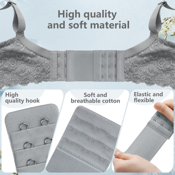 Elastinės trijų eilių, dviejų trijų keturių sagčių kombinuotos nugaros apatinių prailginimo sagtys, 12 dalių elastinė liemenėlės prailginimo sagtis