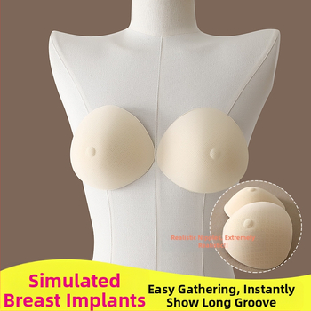 Krūtų protezo liemenėlė po mastektomijos, specialūs netikri krūtų apatiniai imituojantys netikri krūtų įklotai be lipnumo, nepriklausomai nuo kairės ar dešinės pusės.