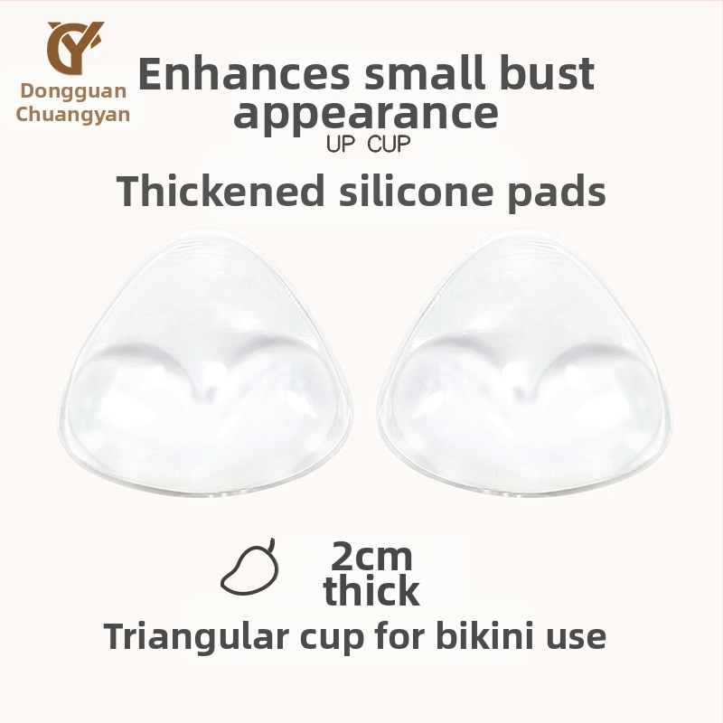 Ujumisriided Bikini silikoonist rinnapadi Paksendatud Push-up Rindkere paljastav Suur Ujumisväike Rindkere Sling Naiste Vest Aluspesu Padi