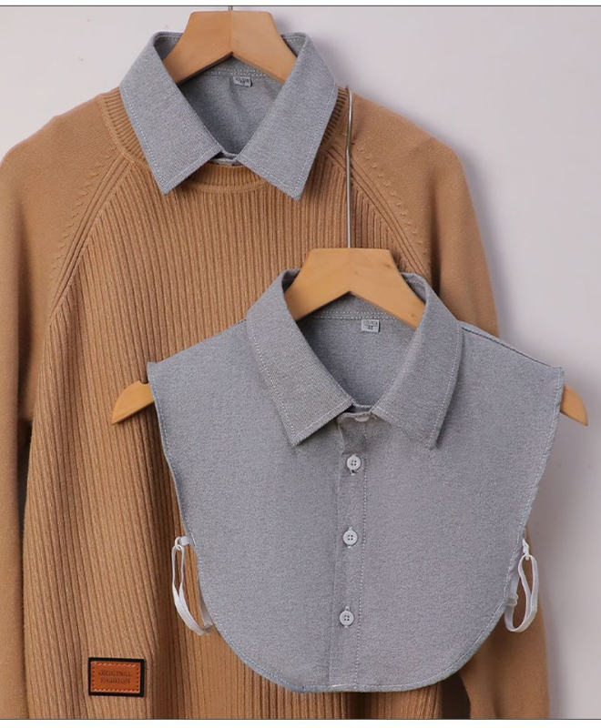 Vyriška marškinių apykaklė su netikra apykakle, kostiumo apykaklė, universali žiemos darbui, unisex, balta, dangaus mėlyna, dekoratyvinė netikra apykaklė