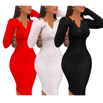 Amazon Europa și Statele Unite comerț exterior transfrontalier Rochie sexy cu mânecă lungă pentru femei, la modă toamna 2021