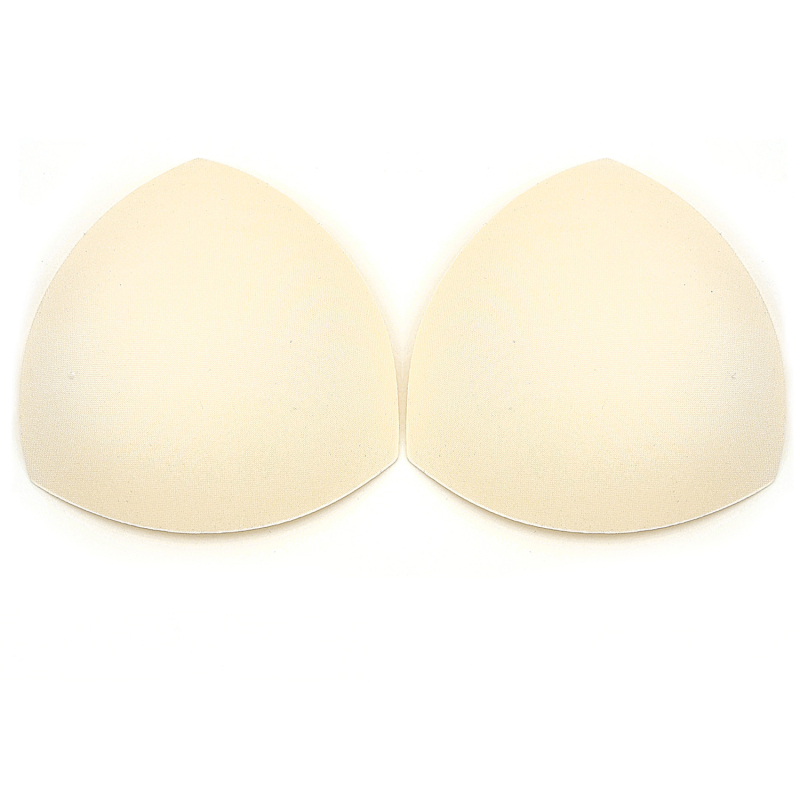 Kolmnurkne rinnapadi nailonist, kaheksa auguga, riidest tihedusega käsnja rinnapadi, ujumistrikoo rihm, vormiv aluspesu sisetükk