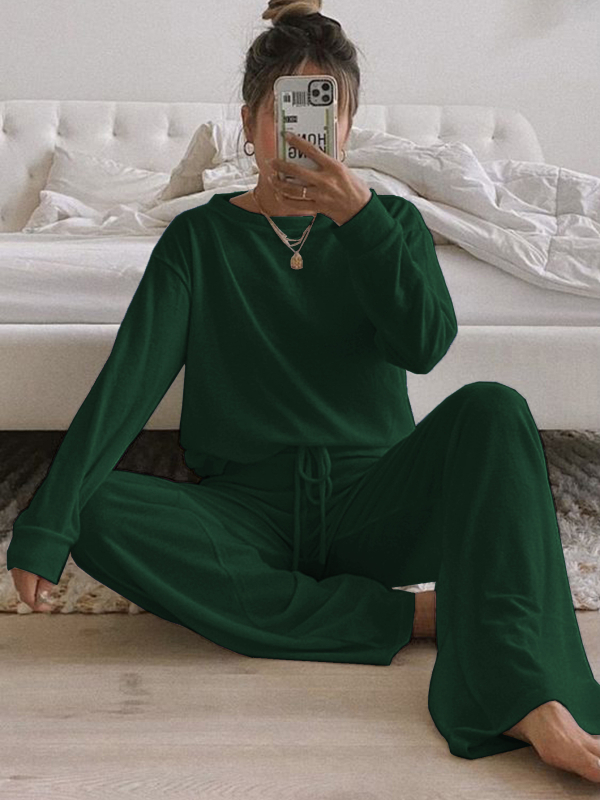 Costum casual cu mânecă lungă, tricotat, cu guler rotund, de toamnă și iarnă, 2024 de la Amazon AliExpress Europa și Statele Unite