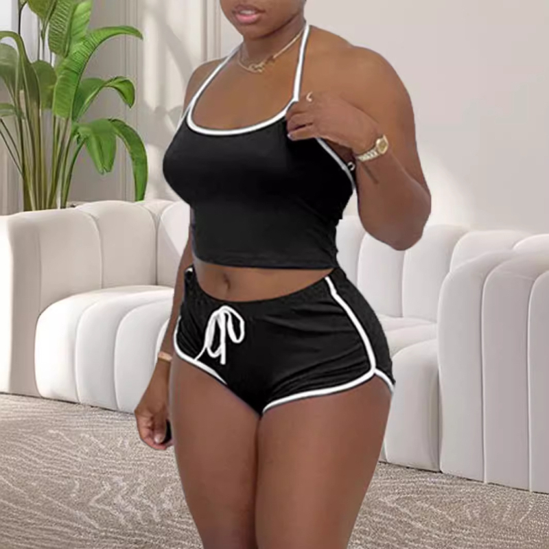 2024. aasta Amazon AliExpressi uus kontrastvärvi õmblustega Halloweeni jõuludeks mõeldud rippuva kaelusega õhuke seksikas ülikond