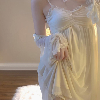 Νυχτικό με επίθεμα στήθους, καλοκαιρινό γυναικείο σέξι νυχτικό με δαντέλα, ρούχα για το σπίτι, σέξι πιτζάμες υψηλής ποιότητας, χονδρική πώληση