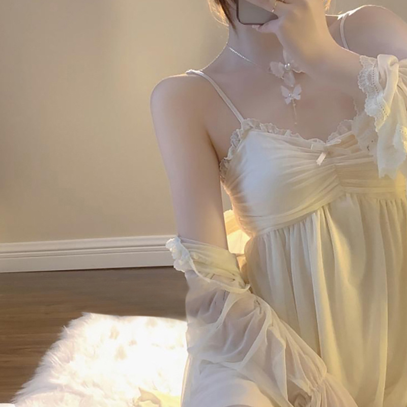 Mellkasi párnával ellátott hálóing Nyári női szexi csipke hálóing Otthoni ruhák Szexi, csúcskategóriás pizsamaöltöny Nagykereskedelem