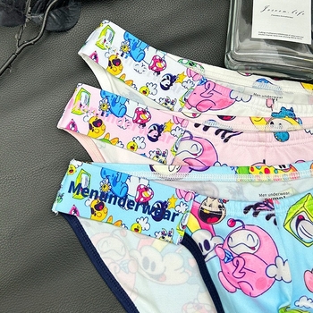 Ζωντανή έκρηξη γκράφιτι κινουμένων σχεδίων ανδρικά εσώρουχα με χαμηλή μέση, αναπνεύσιμα, άνετα, σέξι σλιπ