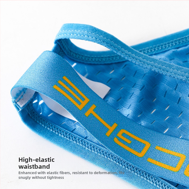 Мъжко бельо, триъгълно, ледено копринено мрежесто, дишащо, триизмерно U-изпъкнало, чанта, къси шорти за млади момчета, доставка на едро