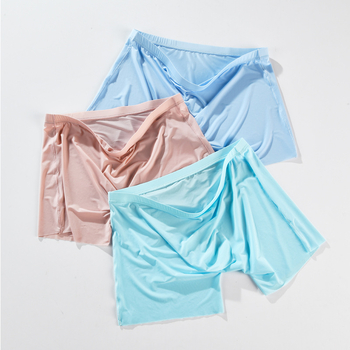 Temu Xiyin vasaras četru stūru vīriešu ledus zīda apakšveļa, 3D, plāna, bezšuvju apakšveļa, vīriešu seksīga, elpojoša