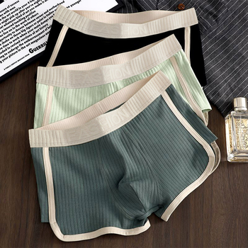 Jaunas vīriešu apakšveļas vīriešu elpojošas bokserbikses, ērtas, izvelkamas, vienkrāsainas bokserbikses jauniešu bikses, bikses vīriešiem, vairumtirdzniecība