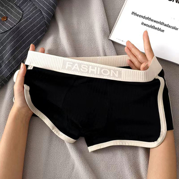 Jaunas vīriešu apakšveļas vīriešu elpojošas bokserbikses, ērtas, izvelkamas, vienkrāsainas bokserbikses jauniešu bikses, bikses vīriešiem, vairumtirdzniecība