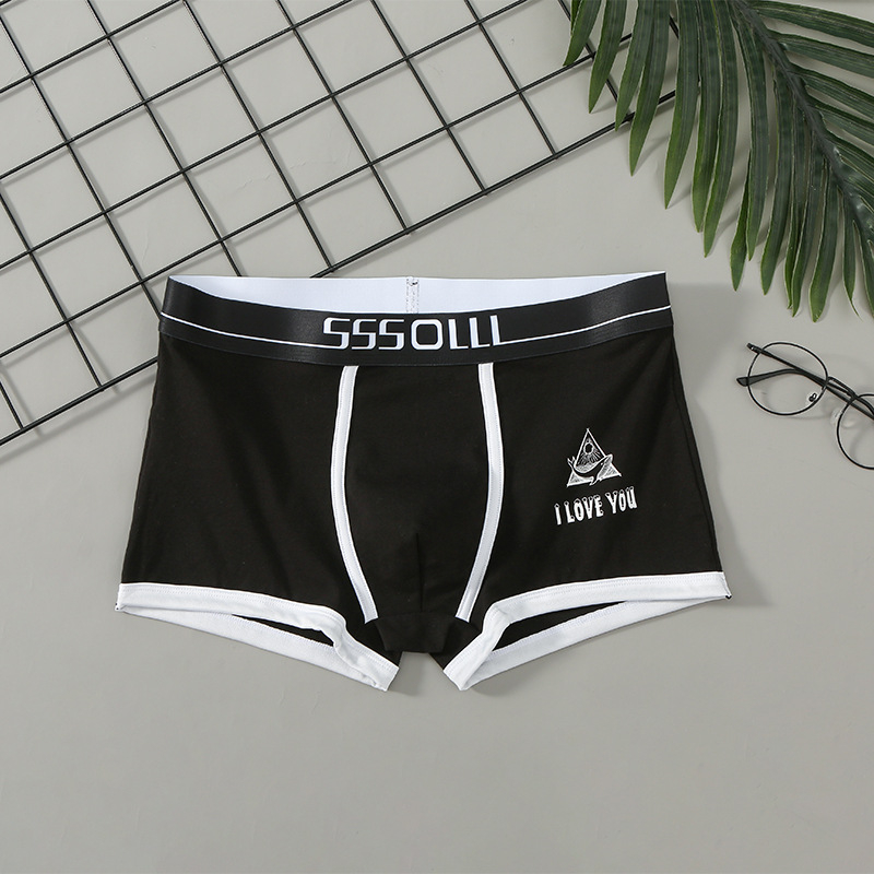 Personalizēta vīriešu apakšveļa, kokvilnas, sporta, elpojoša, antibakteriāla, vidēja jostasvieta, jauna, brīva, moderna, vīriešu studentu apakšveļa rudens un ziemas stilā.