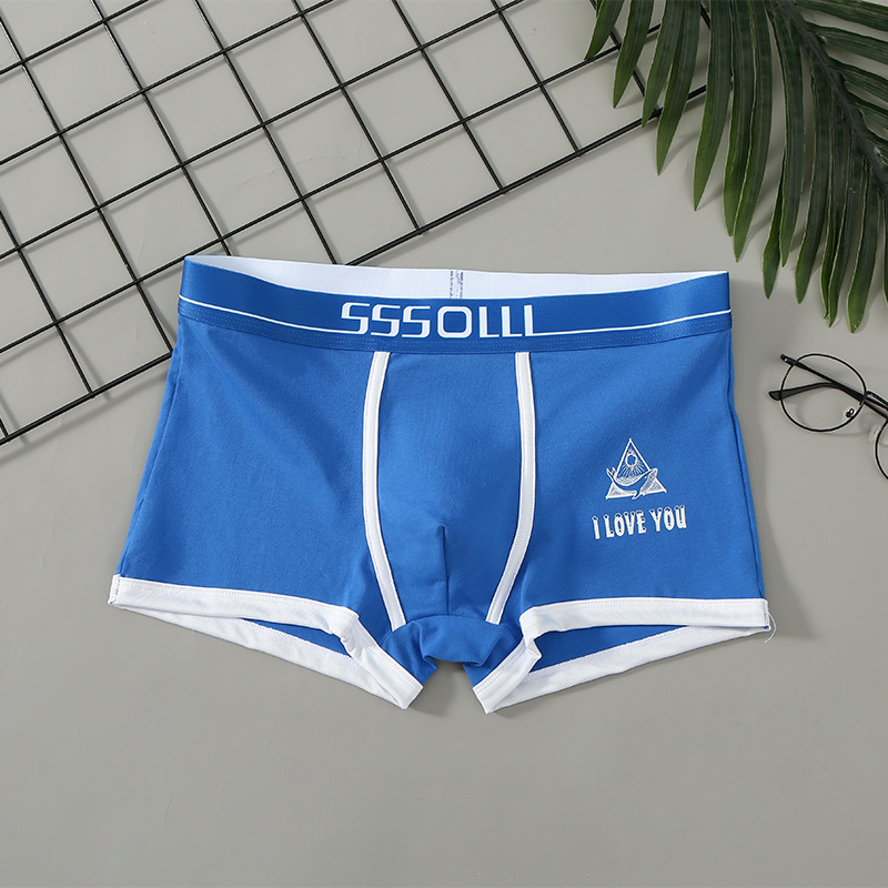 Personalizēta vīriešu apakšveļa, kokvilnas, sporta, elpojoša, antibakteriāla, vidēja jostasvieta, jauna, brīva, moderna, vīriešu studentu apakšveļa rudens un ziemas stilā.