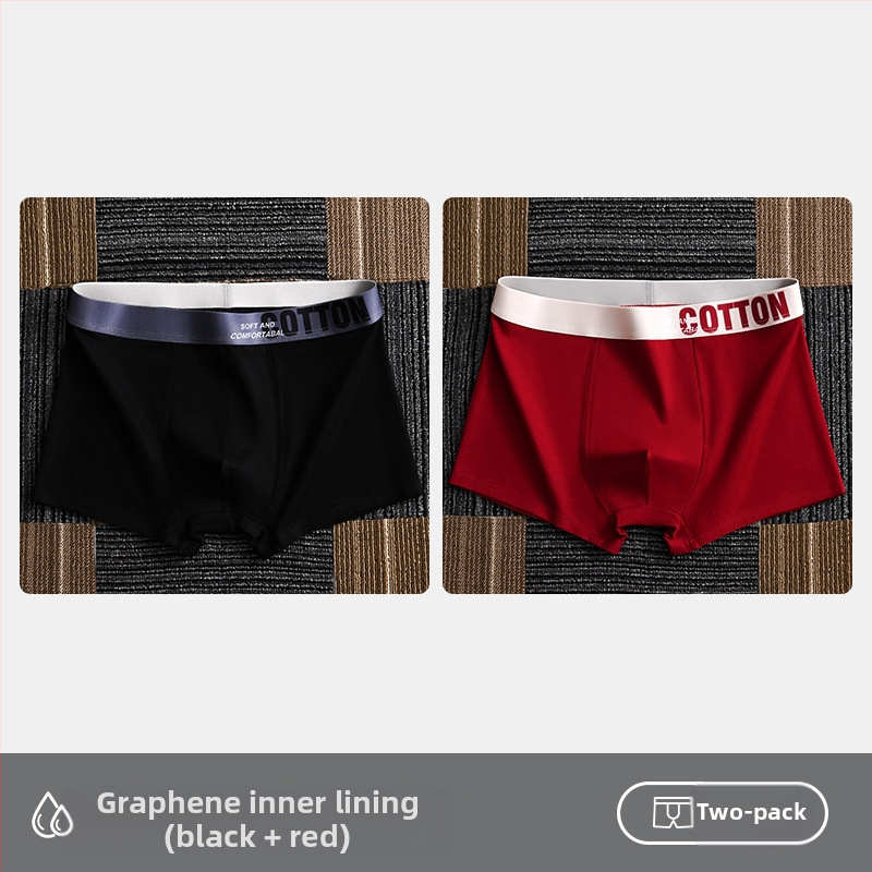 Дамско бельо Yalu, мъжки боксерки, памучни боксерки, памучни шорти, антибактериални, за слабините, абсорбиращи потта, големи размери