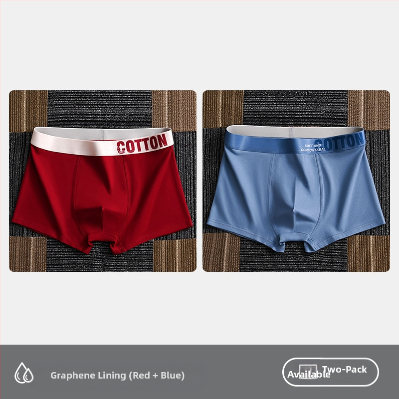 Дамско бельо Yalu, мъжки боксерки, памучни боксерки, памучни шорти, антибактериални, за слабините, абсорбиращи потта, големи размери