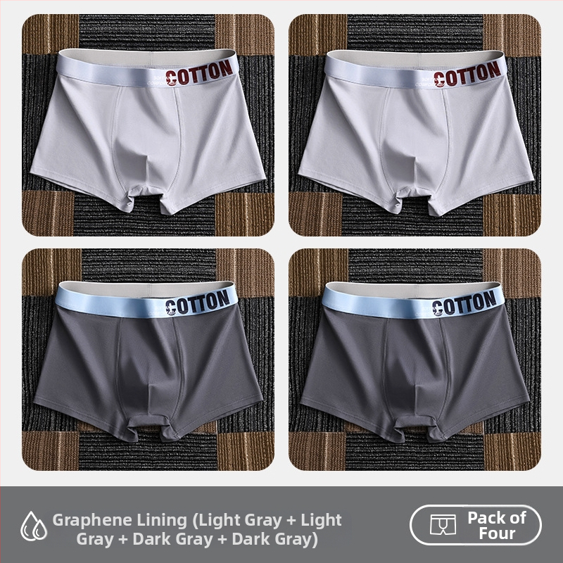 Дамско бельо Yalu, мъжки боксерки, памучни боксерки, памучни шорти, антибактериални, за слабините, абсорбиращи потта, големи размери