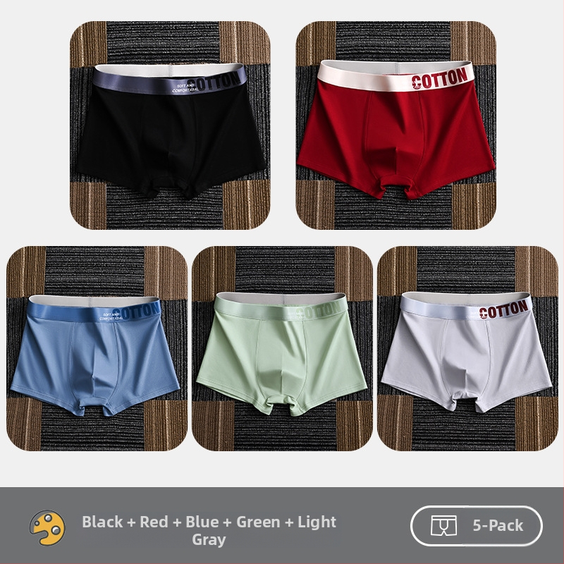 Дамско бельо Yalu, мъжки боксерки, памучни боксерки, памучни шорти, антибактериални, за слабините, абсорбиращи потта, големи размери