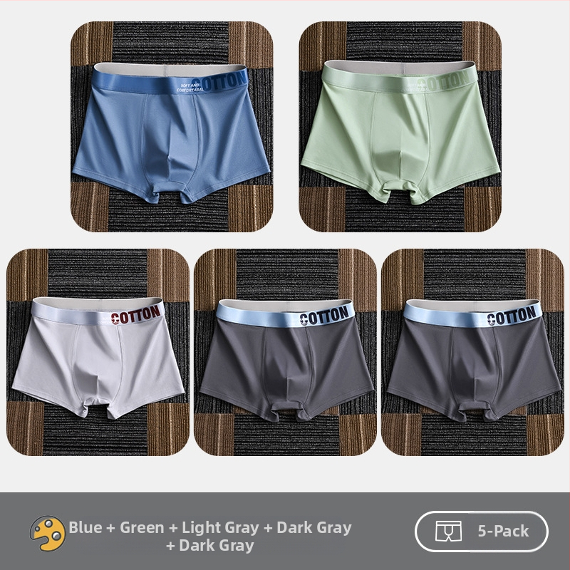 Дамско бельо Yalu, мъжки боксерки, памучни боксерки, памучни шорти, антибактериални, за слабините, абсорбиращи потта, големи размери