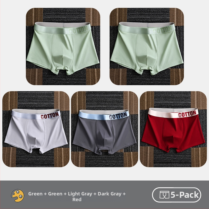 Дамско бельо Yalu, мъжки боксерки, памучни боксерки, памучни шорти, антибактериални, за слабините, абсорбиращи потта, големи размери