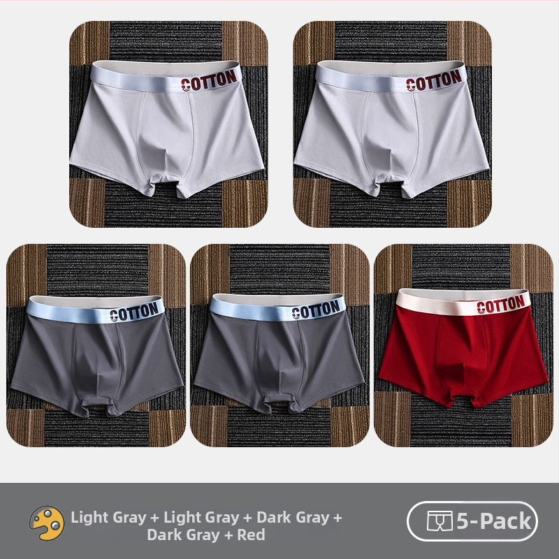 Дамско бельо Yalu, мъжки боксерки, памучни боксерки, памучни шорти, антибактериални, за слабините, абсорбиращи потта, големи размери