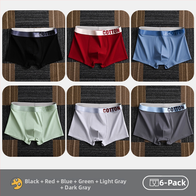 Дамско бельо Yalu, мъжки боксерки, памучни боксерки, памучни шорти, антибактериални, за слабините, абсорбиращи потта, големи размери