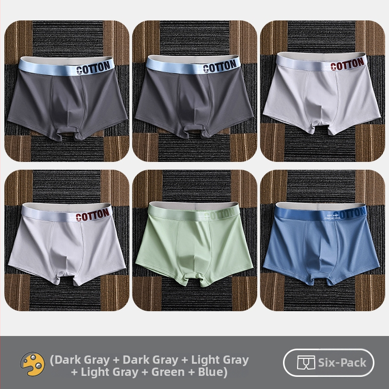 Дамско бельо Yalu, мъжки боксерки, памучни боксерки, памучни шорти, антибактериални, за слабините, абсорбиращи потта, големи размери