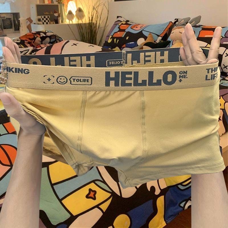 Vaļīgas apakšbikses 2024. gada vīriešu elpojošas apakšveļas bokseršorti, nepilngadīgi antibakteriālas apakšbikses, jauniešu bokseršorti, bikses