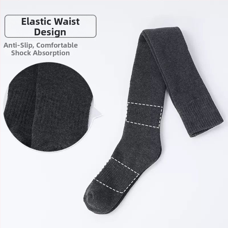 Мъжки чорапи над коляното с поларена подплата, удебелени топли наколенки, чорапи за средна и по-възрастни хора, дълги чорапи с висок крачол