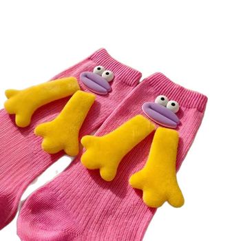 1 paar väikeseid sokke, armsad vorstikujulised dopamiinisuu-tüdrukute vasika-sokid, loomingulised väikesed sokid